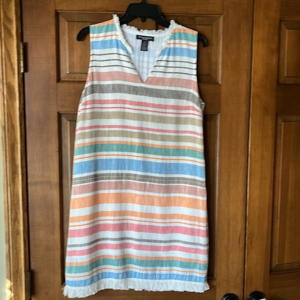 Summer dress with fringe bottom